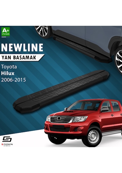 S-dizayn Toyota Hilux 7 Newline Siyah Yan Basamak 203 Cm 2006-201