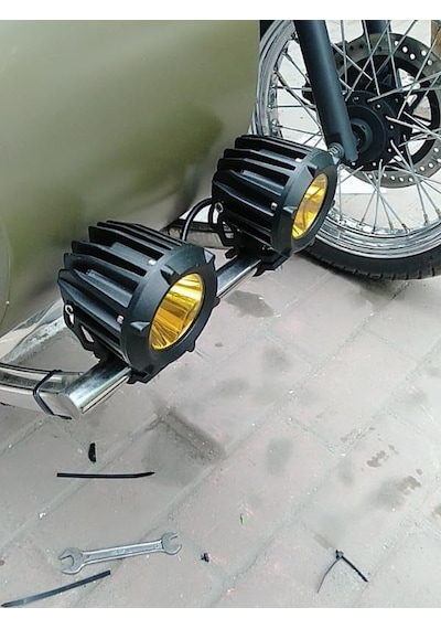 Zauss 30w Yuvarlak Sarı Cam Tek Ledli Sis Farı Off Road Çalışma Tekne Lambası