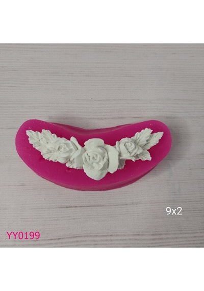 Yy0199 Bordür Güllü Silikon Kalıp
