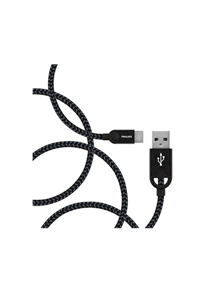 Usb - Usb C Şarj Kablosu, 1.2 Metre, Örgü, Siyah Dlc2628b