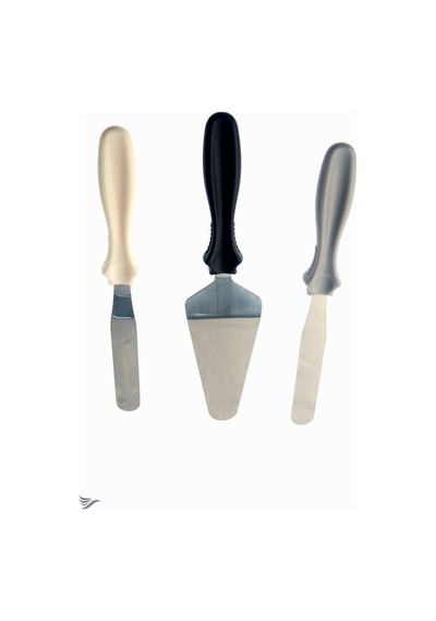 Üçlü Silikon Saplı Spatula Seti Silikon Çok Renkli Diğer