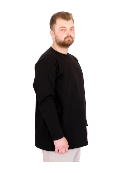 Mode Xl Büyük Beden Erkek Bisiklet Taka Sweatshirt İnterlok Pike U22464 Siyah Siyah Mode Xl Büyük Beden Erkek Bisiklet Taka Sweatshirt İnterlok Pike U22464 Siyah Siyah