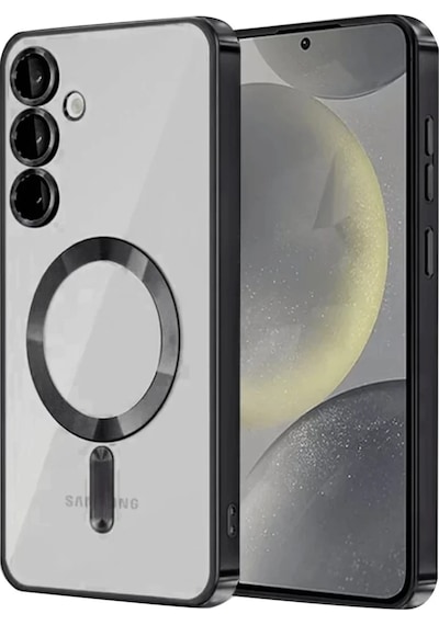 Newface Samsung Uyumlu Galaxy A35 5g Kross Magneticsafe Kapak - Siyah Şeffaf