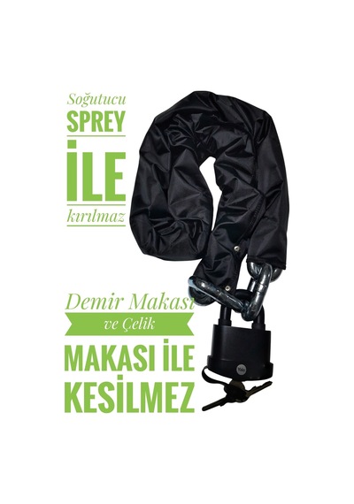 Kesilmez Kilit Grade80 G80 13 Mm Kalınlık 1.2 Uzunluk Çelik Motorsiklet Zincir Kilit Yale