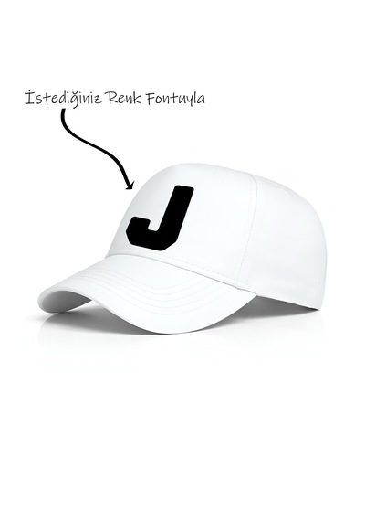 Ogc J Harfi Unisex Şapka Beyaz