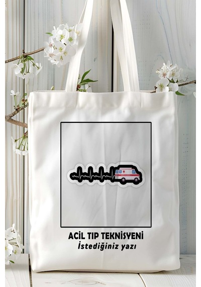 Art Hediye Acil Tıp Teknisyeni Att Baskılı Bez Omuz Çantası Kişiye Özel Model 9 Çok Renkli
