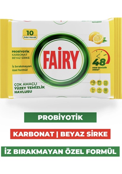 10'lu Yüzey Temizlik Havlusu - Limon Yağı