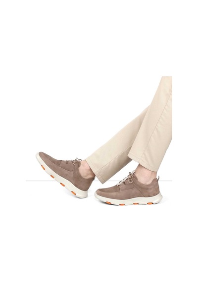 Erkek Kum Nubuk Deri Sneaker Kum Beji