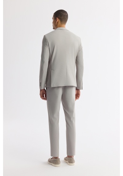 Avva Erkek Gri Mono Yaka Pamuklu Hafif Bi-stretch Blazer Comfort Slim Fit Ceket A51y4004