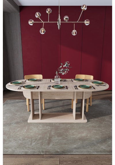 Modern 8 Kişilik Mutfak Yemek Masası %100 Mdf Mutfak Yemek Odası Masası Ym08 Sidon