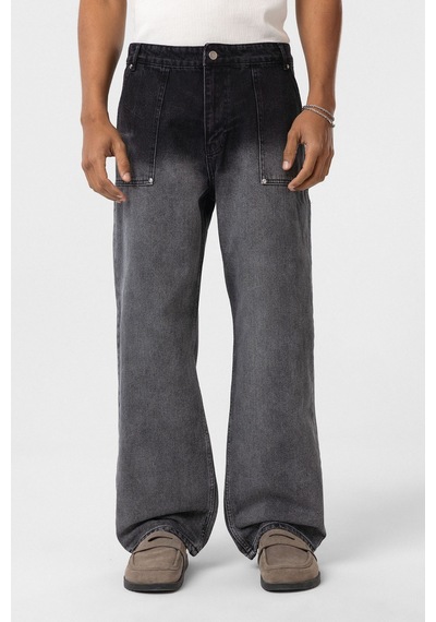 Vamos Cep Detaylı Baggy Fit Jean Antrasit