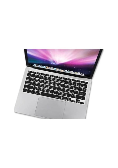 Arapça Baskılı Klavye Koruyucu Macbook Air A1932 A2179 A2337 M1 Uyumlu Us Amerikan Düz Enter İnce Silikon Keyboard Cover Siyah Siyah
