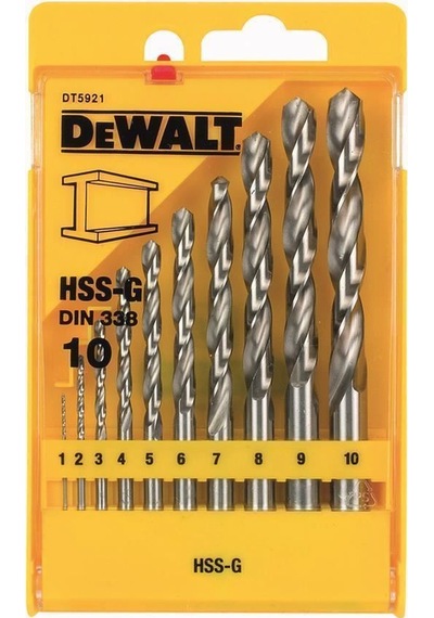 Dewalt DT5921-QZ 10 Parça Metal HSS-G Matkap Uç Seti
