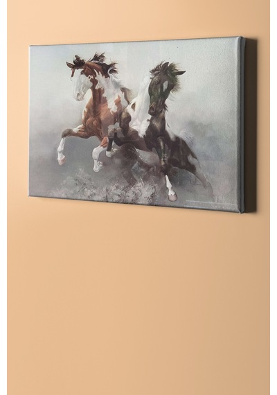 Webstyle Sayılarla Boyama Seti Kasnaklı Şahlanan Atlar 50 X 65 Cm