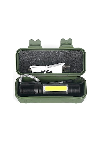 Mini Çok Güçlü Şarjli El Feneri Xpe-cob Led Wt-030 Çok Renkli