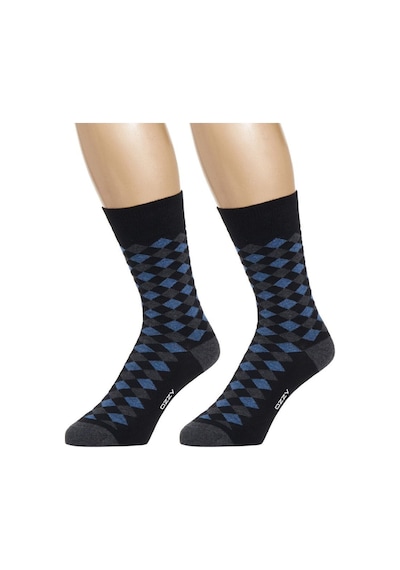 Ozzy Socks 3 Çift Dikişsiz Erkek Penye Pamuklu 4 Mevsim Çorap Dayanıklı Topuk Burun Gri- Antrasit