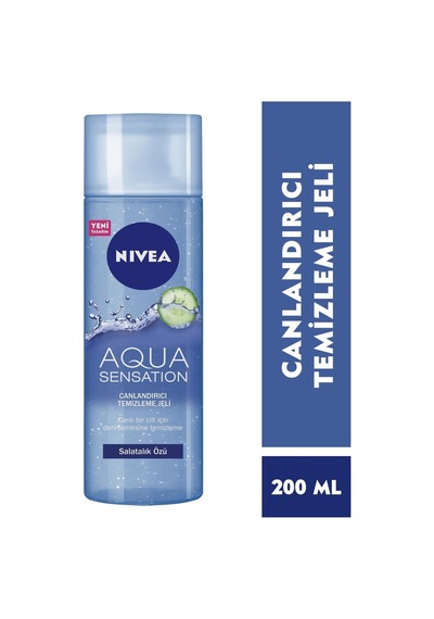 Aqua Sensation Canlandırıcı Yüz Temizleme Jeli 200 Ml , Salatalık Özü İçeren Formül İle Etkili Yüz Temizleme