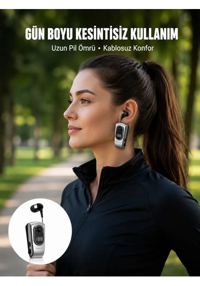 Titreşimli Bluetooth Kulaklık Uzun Pil Ömrü Dijital Ekranlı Kablosuz Tasarım Yeni Nesil 1