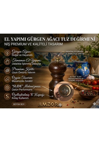 Glıos El Yapımı Gürgen Ağacı Baharat Değirmeni, Paslanmaz Çelik Mekanizmalı, Karabiber Ve Tuz Öğütücü, 11x5,5 Cm Küçük Boy Pahalı Niş Üründür Çok Renkli Glıos El Yapımı Gürgen Ağacı Baharat Değirmeni, Paslanmaz Çelik Mekanizmalı, Karabiber Ve Tuz Öğütücü, 11x5,5 Cm Küçük Boy Pahalı Niş Üründür Çok Renkli