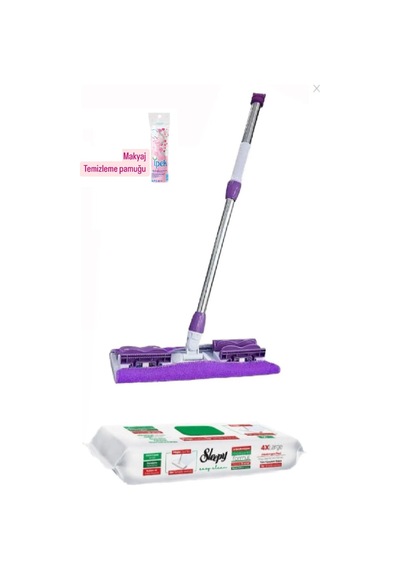 Yer Temizleme Havlusu Uyumlu Mikrofiber Mandallı Mop Havlu Hediye
