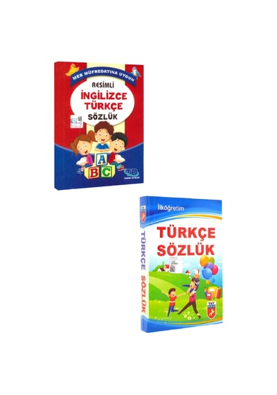 Resimli İngilizce Türkçe Sözlük + Tay İlköğretim Türkçe Sözlük