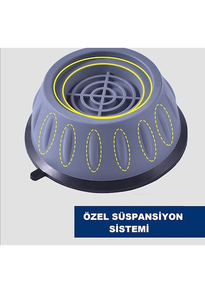 Beyaz Eşya Çamaşır Makinesi Titreşim Önleyici Vantuzlu Ayak 8Adet - 533274538