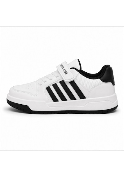 Black Flex Çocuk Cırtlı Sneaker Ayakkabı Beyaz 31-35 57530 Beyaz