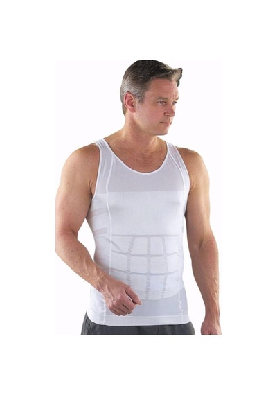 Form Angel Erkek Beden  Slim Fit Korse Atlet Beyaz Korse Beyaz