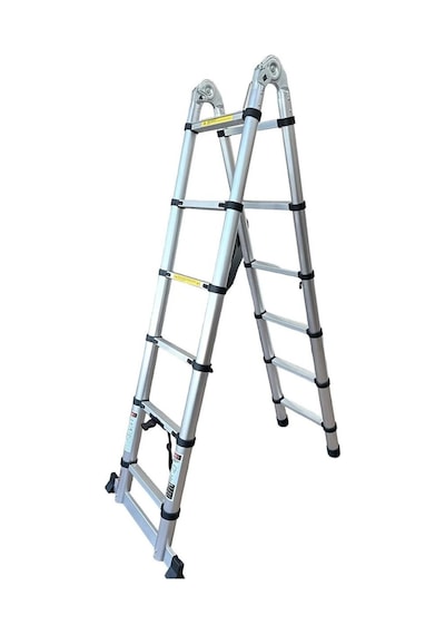 3,8 Metre 6+6 Basamaklı A Tipi Uzayan Alüminyum Teleskopik Merdiven