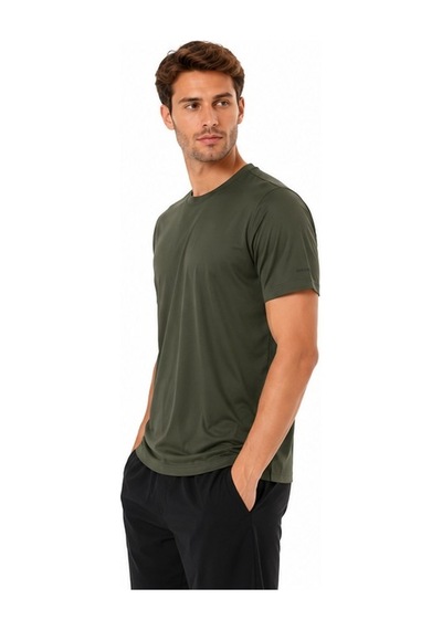 Cazador 45010 Erkek Bisiklet Yaka Haki Tshirt