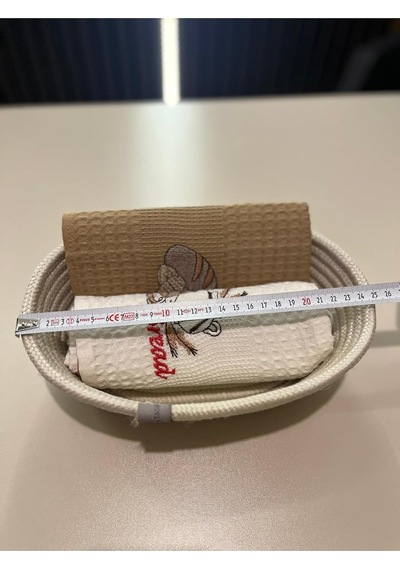 Ahs Tasarım Doğal Jüt Hasır Organizer Sepet Minimalist Ve Şık Depolama Çözümü Beyaz 10 X 15 Diğer