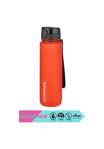 Uzspace 1000ml Soft Touch Tritan Su Matarası Kırmızı Çok Renkli