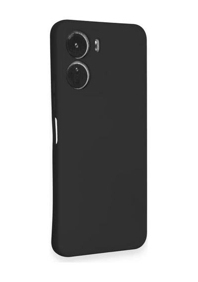 Vivo Y16 Uyumlu Kılıf Nano İçi Kadife Silikon - Siyah