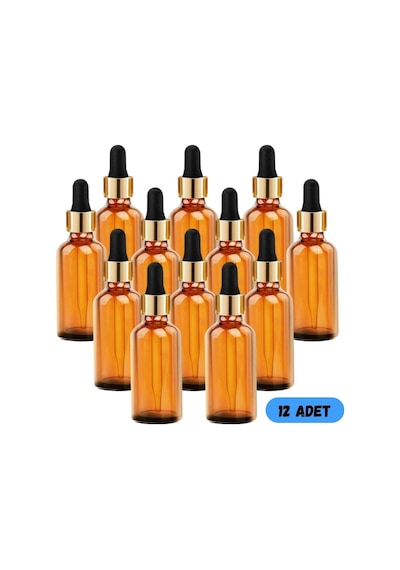 50 Cc Cam Damlalıklı Amber Şişe 50 Cc 50ml X 12 Adet / Ecza Şişesi / Dropper Şişe 50 Cc Cam Damlalıklı Amber Şişe 50 Cc 50ml X 12 Adet / Ecza Şişesi / Dropper Şişe