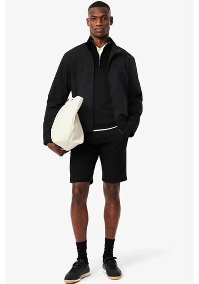 Lacoste Men's Slim Fit Bermuda Shorts Erkek Dar Kesim Pamuk Bermuda Şort Siyah