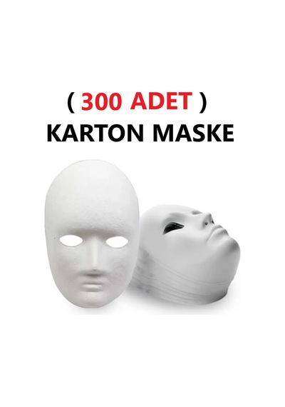 300 Adet, Karton Maske, Boyanabilir, Eğitici Maske Boyama, Etkinlik Ve Hobi Maskesi