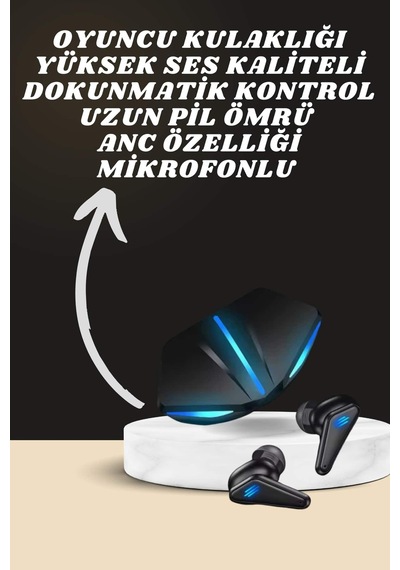 7 - 674 - Kordonlu W9 Akıllı Saat Ve K55 Oyuncu Kulaklığı Anc Özelliği Kulak İçi Mikrofonlu - Shophnrl - Sesli Görüşme Dpas26