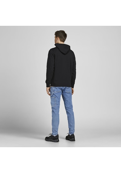 Jack & Jones Kapüsonlu Logolu Sweatshirt-Air 12204926 Black Siyah