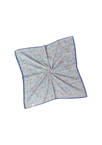 Mim Eşarp Valino Soft Pamuk Çocuk Desenli Eşarp 70x70 Cm Mor - Elif Ba