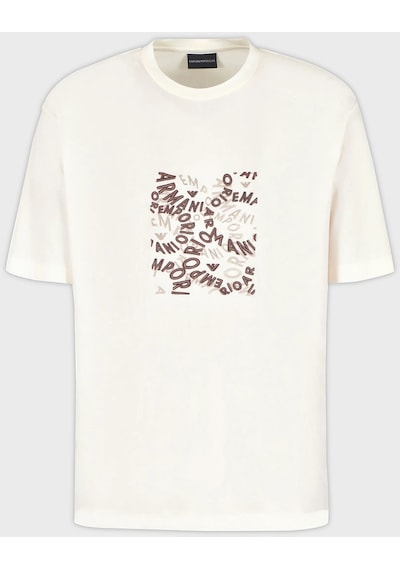 Emporio Armani Erkek T Shirt 3d1tg3 1jpzz 01a2 Ekru Ekru