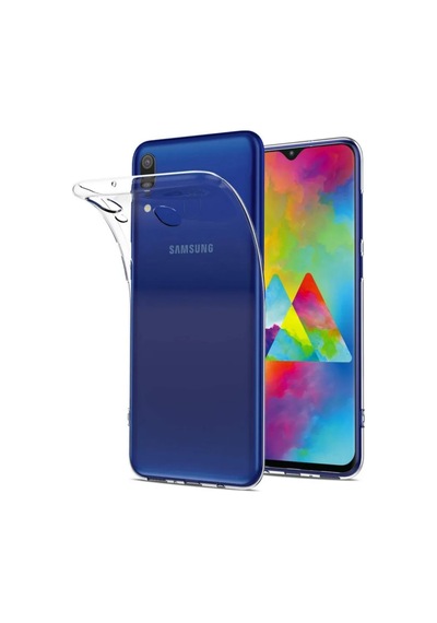 Samsung Galaxy M20 ile Uyumlu Kapak 1mm Silikon Şeffaf Kılıf