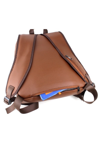 Unisex Taba Laptop Bölmeli Okul Evrak Ve Sırt Çantası Taba