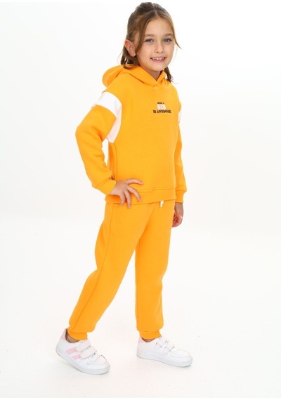 Toontoy Kids Toontoy Kız Çocuk 2'li Takım Baskılı Kolej Yaka Fermuarlı Cepli Sweatshirt & Beli Paçası Ribanalı Jogger Eşofman Altı - 3 İplik Şardonlu Hardal Toontoy Kids Toontoy Kız Çocuk 2'li Takım Baskılı Kolej Yaka Fermuarlı Cepli Sweatshirt & Beli Paçası Ribanalı Jogger Eşofman Altı - 3 İplik Şardonlu Hardal