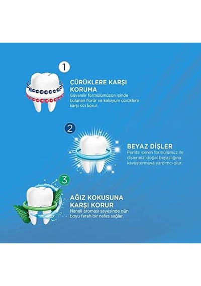 Signal Diş Macunu Üçlü Koruma Çürüklere Karşı Beyaz Dişler Ferah Nefes 50 Ml