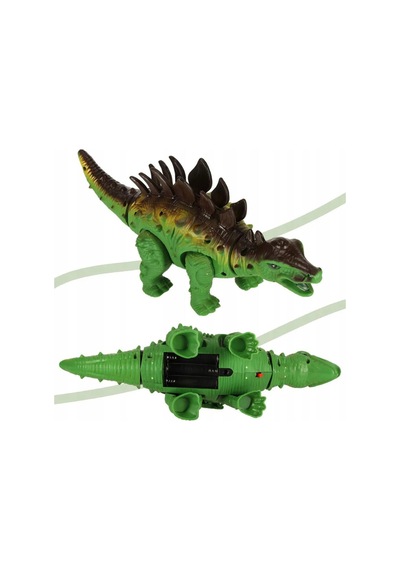 Sesli Işıklı Yürüyen Dinazor Oyuncak Stegosaurus Pilli Hareketli Büyük Boy Erkek Çocuk Oyuncak 28 Cm
