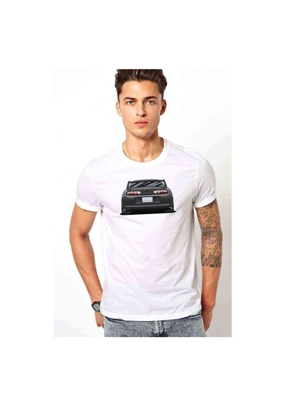 Toyota Supra A80 Baskılı Beyaz Erkek Tshirt