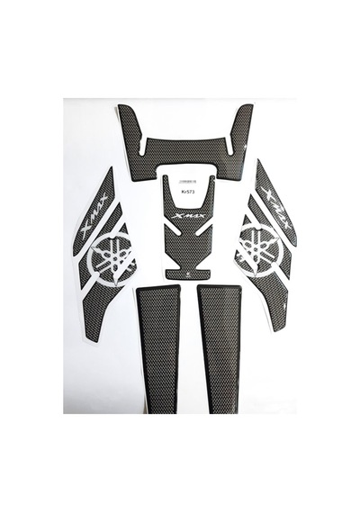 Hades Yamaha Xmax 250 2014-2017 Uyumlu Tank Pad Seti Karbon Beyaz Siyah