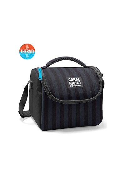 Coral High Kids Siyah Çizgili Thermo Beslenme Çantası 37118 Siyah