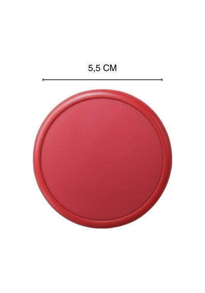 Kırmızı Çocuk Odası Mobilya Kulbu - 55 MM - Abs Plastik Tekli Düğme Dolap ve Çekmece Kulpu Kırmızı