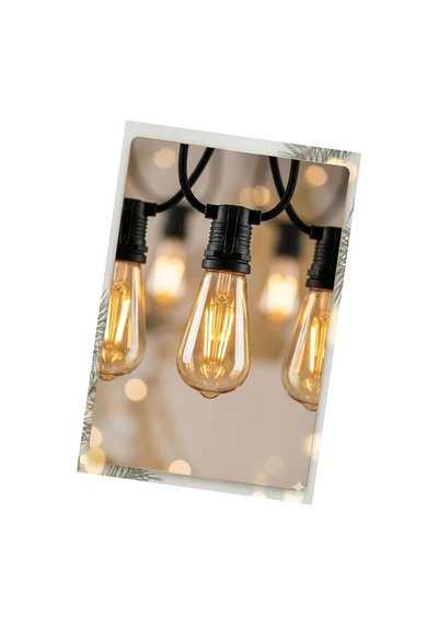 5 Metre Sabit Yanan Modlu 10 Ampul Parti Organizasyon Iç &amp Dış Mekan 2700k Led Aydınlatma Uzatma Beyaz